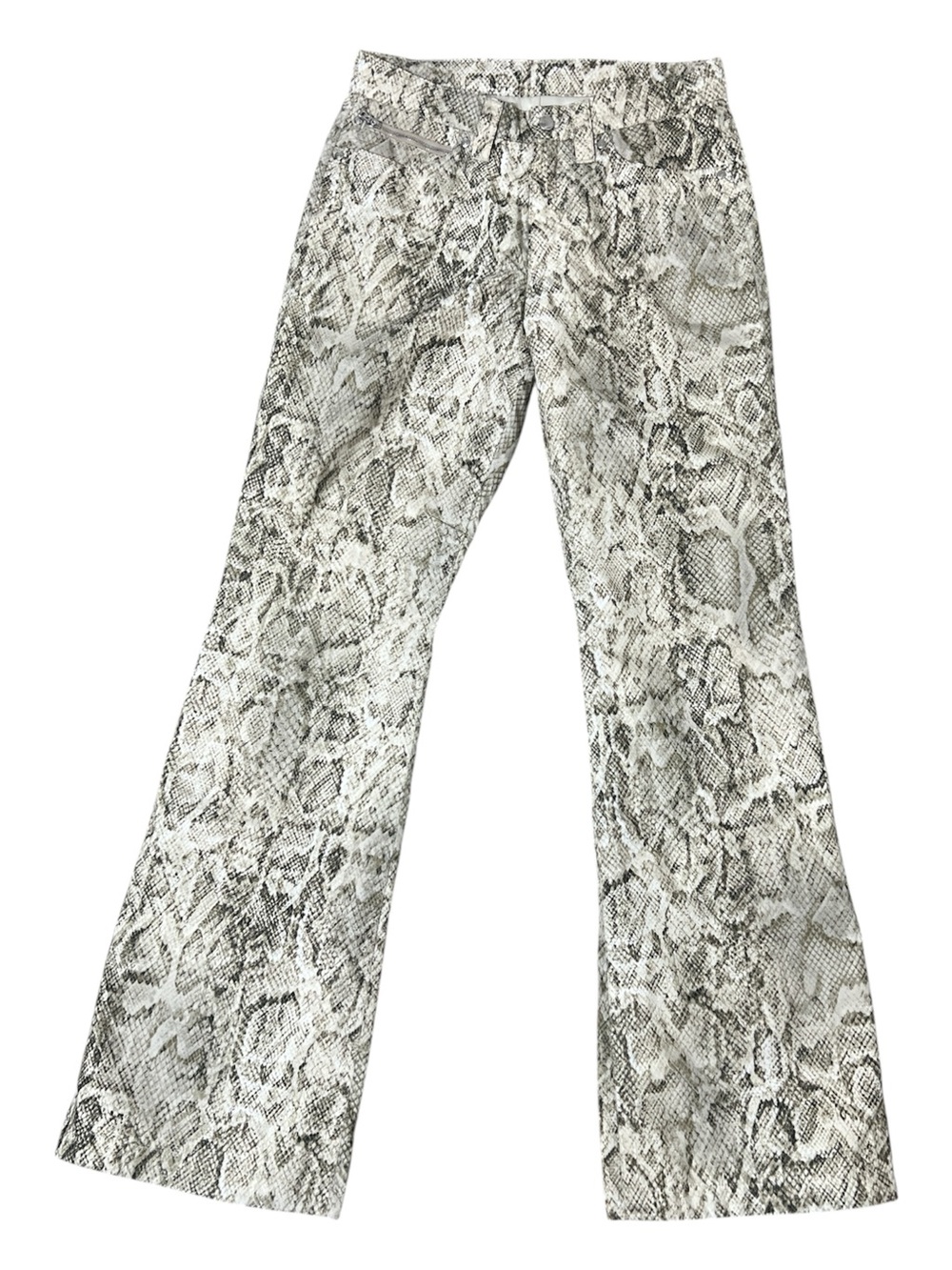Bogner Snakeskin Print Flare Ski Pants Women’s 4 Long Après Ski Y2K